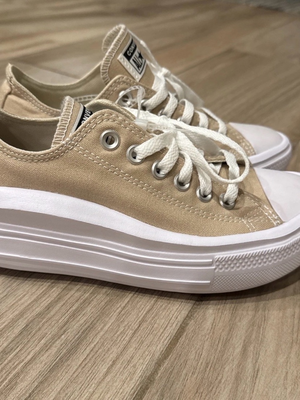 6.5W Converse Womens Chuck Taylor All Star Move Platform Low Nutty Granola - Picture 2 of 10